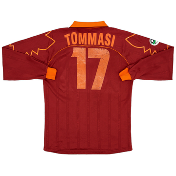 1999-00 Roma Match Issue Coppa Italia Home L/S Shirt Tommasi #17