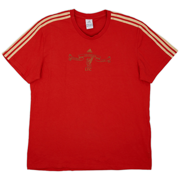 2010-11 Liverpool adidas Cotton Tee - 8/10 - (XXL)