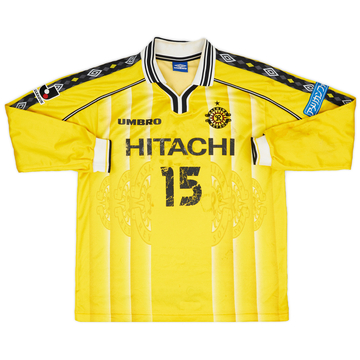 1999-01 Kashiwa Reysol Match Issue Home L/S Shirt #15 (Sunakawa)
