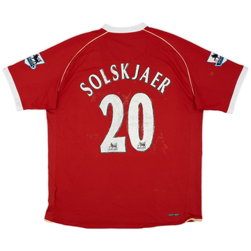 2006-07 Manchester United Home Shirt Solskjaer #20 - 5/10 - (XL)