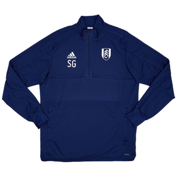 2017-18 Fulham Staff Issue adidas 1/4 Zip Training Top SG - 9/10 - (L)