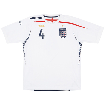 2007-09 England Home Shirt #4 - 9/10 - (XL)
