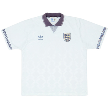 1990-92 England Home Shirt - 7/10 - (L)