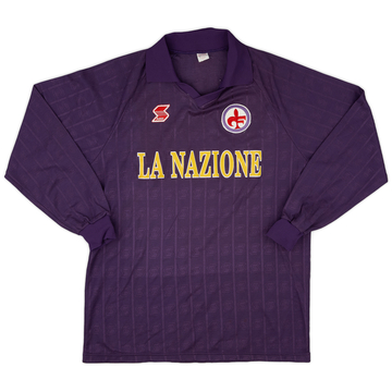 1987-89 Fiorentina Home L/S Shirt - 9/10 - (L)