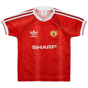 1988-90 Manchester United Home Shirt - 7/10 - (S.Boys)