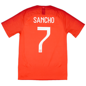 2018-19 England Away Shirt Sancho #7 - 10/10 - (L)