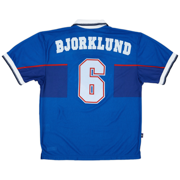 1997-98 Rangers Match Issue Home Shirt Bjorklund #6