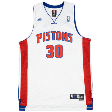 2006-07 Detroit Pistons Wallace #30 adidas Swingman Home Jersey (Excellent) XL