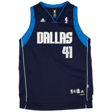 2006-10 Dallas Mavericks Nowitzki #41 adidas Swingman Away Jersey (Excellent) L.Kids