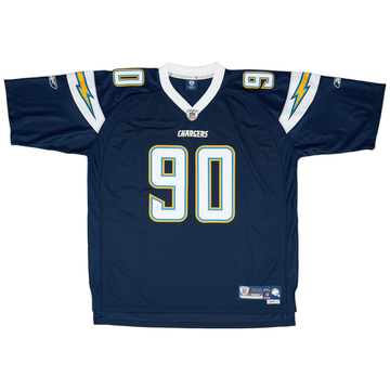 2008-10 San Diego Chargers Applewhite #90 Reebok Premier Home Jersey (Excellent) XXL