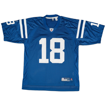2008-11 Indianapolis Colts Manning #18 Reebok On Field Home Jersey (Excellent) L