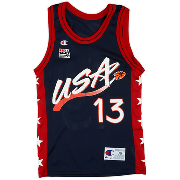 1996-99 USA O'Neal #13 Champion Away Jersey (Excellent) S