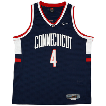 2001-04 UCONN Huskies Gordon #4 Nike Swingman Away Jersey (Very Good) XL