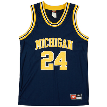 1991-95 Michigan Wolverines King #24 Authentic Nike Away Jersey (Excellent) L