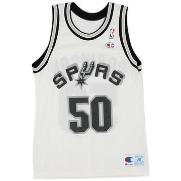 1995-00 San Antonio Spurs Robinson #50 Champion Home Jersey (Very Good) S