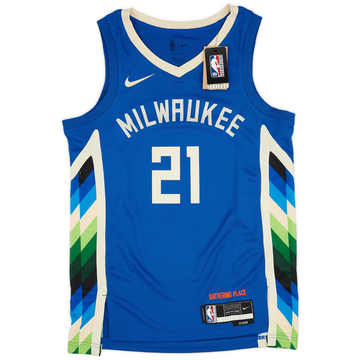 2022-23 Milwaukee Bucks Holiday #21 Nike Swingman Alternate Jersey (M)