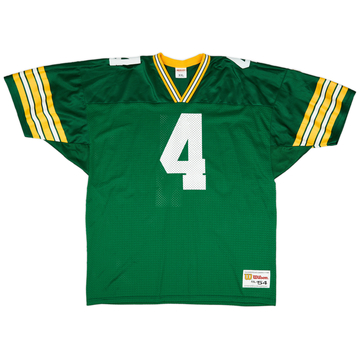 1992-96 Green Bay Packers Favre #4 Wilson Home Jersey (Very Good) XXL