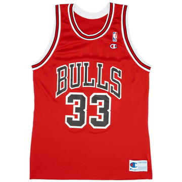1991-95 Chicago Bulls Pippen #33 Champion Away Jersey (Excellent) L