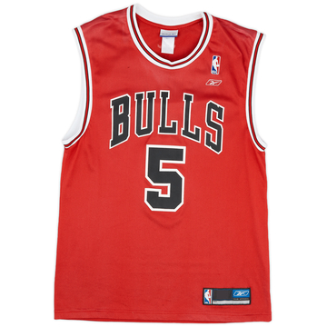 2002-03 Chicago Bulls Rose #5 Reebok Away Jersey (Very Good) S