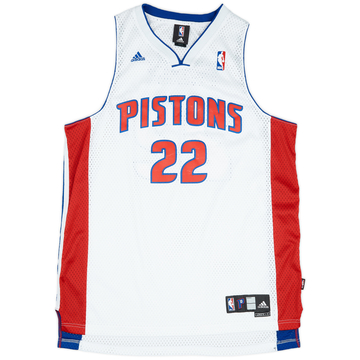 2006-10 Detroit Pistons Prince #22 adidas Swingman Home Jersey (Very Good) XL