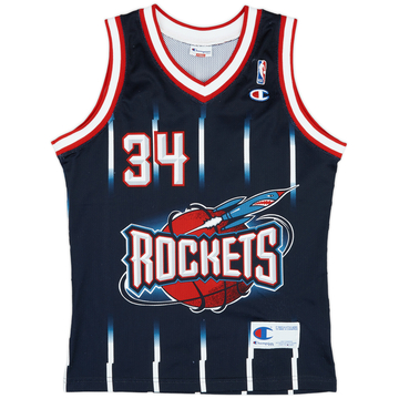 1995-01 Houston Rockets Olajuwon #34 Champion Away Jersey (Very Good) XS