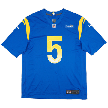2020-22 LA Rams Ramsey #5 Nike Game Home Jersey (L)