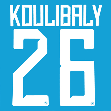 2018-19 Napoli Home Domestic Koulibaly #26 Name Set