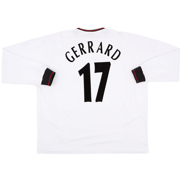 2003-04 Liverpool Away L/S Shirt Gerrard #17 - 6/10 - (XXL)