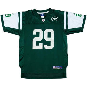 2008-09 New York Jets L.Washington #29 Reebok On Field Home Jersey - 9/10 - (XL.Boys)