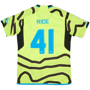 2023-24 Arsenal Authentic Away Shirt Rice #41 (L)