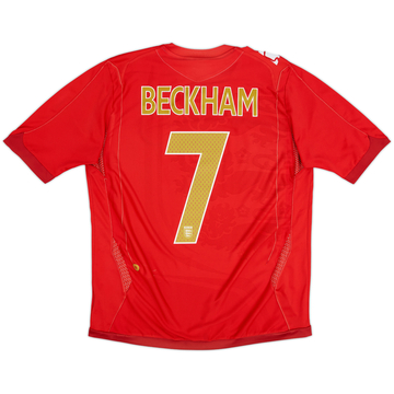 2006-08 England Away Shirt Beckham #7 - 5/10 - (M)