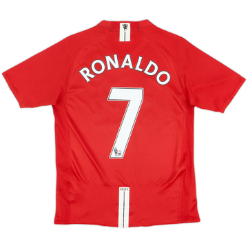 2007-09 Manchester United Home Shirt Ronaldo #7 - 6/10 - (XL.Boys)