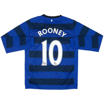 2011-13 Manchester United Away L/S Shirt Rooney #10 - 8/10 - (XL.Boys)