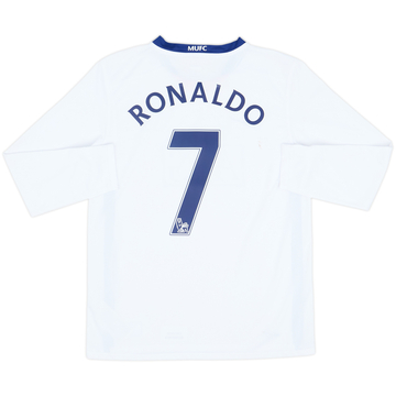 2008-10 Manchester United Away L/S Shirt Ronaldo #7 - 8/10 - (XL.Boys)