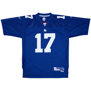 2005-06 New York Giants Burress #17 Reebok Premier Home Jersey - 8/10 - (L)