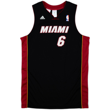 2012-14 Miami Heat James #6 adidas Replica Away Jersey - 9/10 - (XL.Boys)
