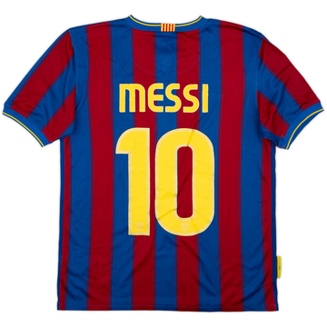 2009-10 Barcelona Home Shirt Messi #10 - 8/10 - (XL.Boys)