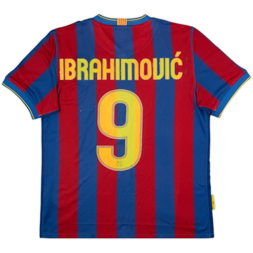 2009-10 Barcelona Home Shirt Ibrahimovic #9 - 5/10 - (L)