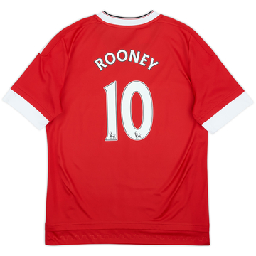 2015-16 Manchester United Home Shirt Rooney #10 - 8/10 - (L.Boys)