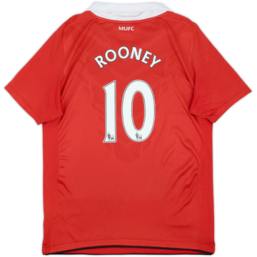 2010-11 Manchester United Home Shirt Rooney #10 - 8/10 - (L.Boys)