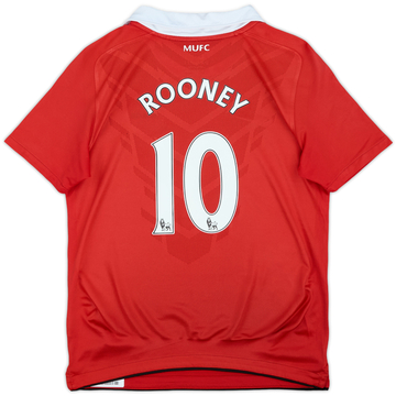 2010-11 Manchester United Home Shirt Rooney #10 - 7/10 - (M.Boys)