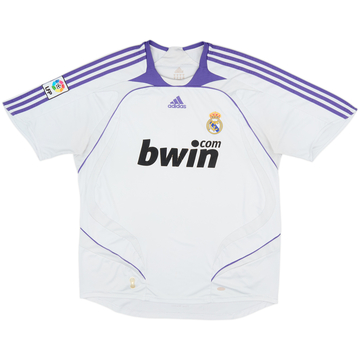 2007-08 Real Madrid Home Shirt - 4/10 - (XL)