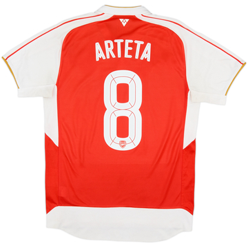 2015-16 Arsenal Home Shirt Arteta #8 - 5/10 - (M)