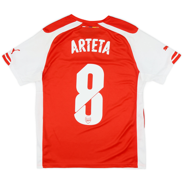2014-15 Arsenal Home Shirt Arteta #8 - 7/10 - (S)
