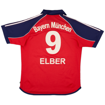 1999-01 Bayern Munich Home Shirt Elber #9 - 5/10 - (XL.Boys)