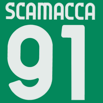 2021-22 Sassuolo Home/Third Scamacca #91 Name Set