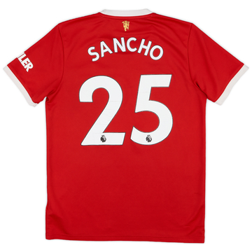 2021-22 Manchester United Home Shirt Sancho #25 - 7/10 - (M)
