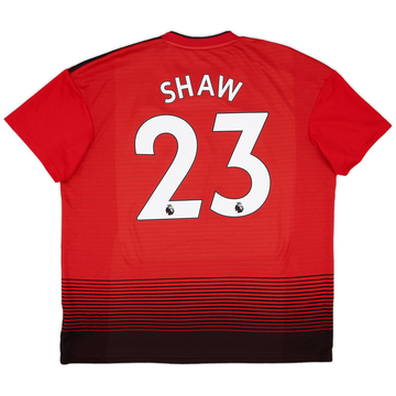 2018-19 Manchester United Home Shirt Shaw #23 - 9/10 - (XL)