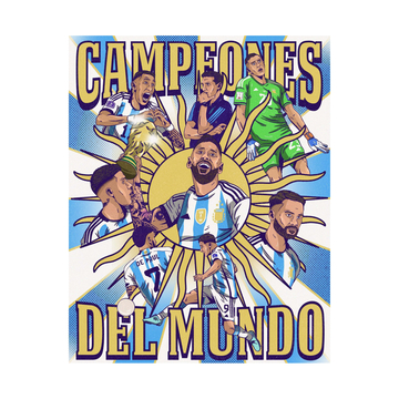 Argentina Campeones Del Mundo 2022 World Cup A3 Print/Poster