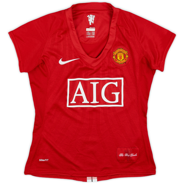 2007-09 Manchester United Home Shirt - 8/10 - (Women's XS)